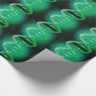 DNA ID Green Science Wrapping Paper
