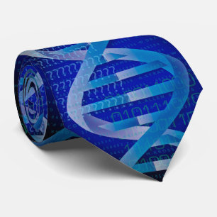 DNA ID Medical Science Blue Tie