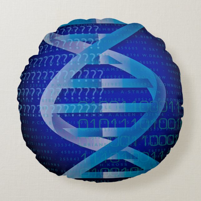 DNA ID Science Round Cushion (Front)
