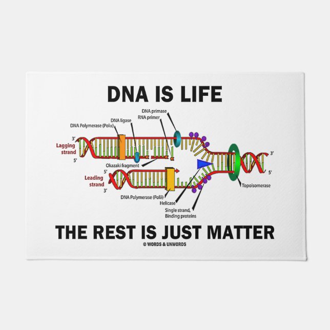 DNA Is Life The Rest Is Just Matter Humour Doormat (Front)