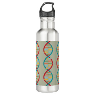 ​​DNA Mid Century Modern STEM Biology Stripe green 710 Ml Water Bottle