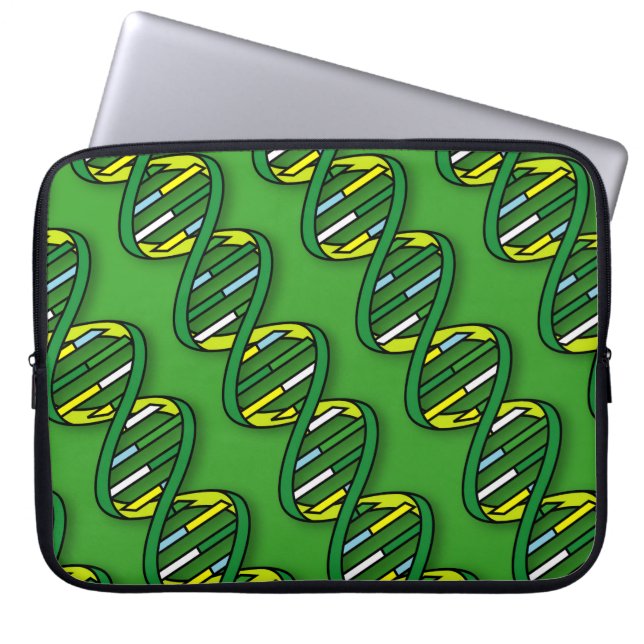 DNA Pattern Science Laptop Sleeve (Front)