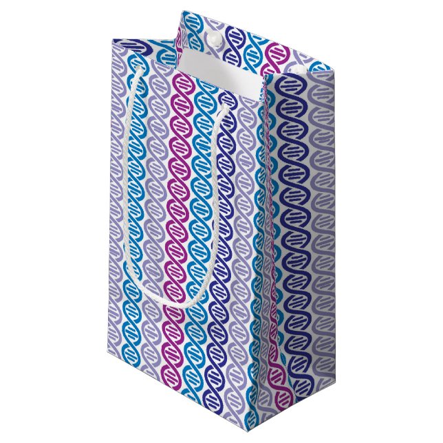 DNA Pattern Small Gift Bag (Front Angled)