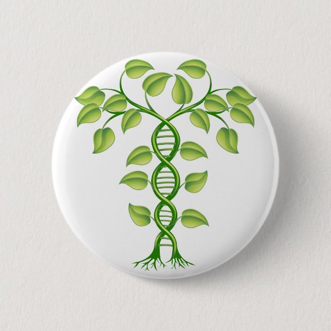 DNA plant concept 6 Cm Round Badge (Front)