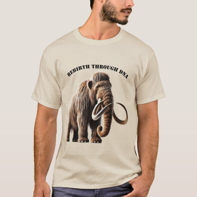 DNA Rebirth of the Seberian Wooly Mammoth URM T-Shirt (Front)