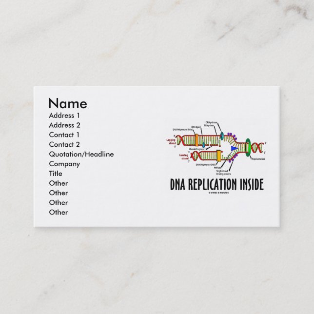 DNA Replication Inside (DNA Replication) Business Card (Front)