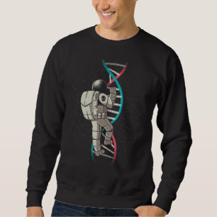DNA Stairs Astronaut Galaxy Universe Biology Scien Sweatshirt