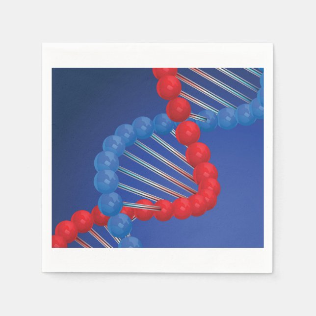 DNA Strand Paper Napkins (Front)