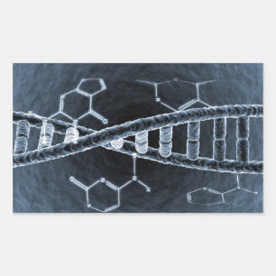 DNA strand Rectangular Sticker