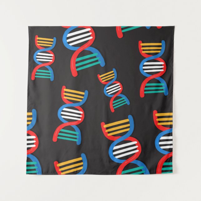 dna strands pattern tapestry (Front)