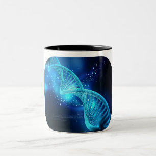 DNA Strands Two-Tone Coffee Mug