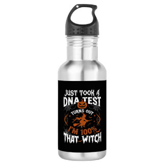 Dna Test Witch Halloween Pumpkin Spider Web 532 Ml Water Bottle
