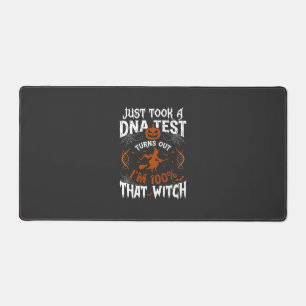 Dna Test Witch Halloween Pumpkin Spider Web Desk Mat