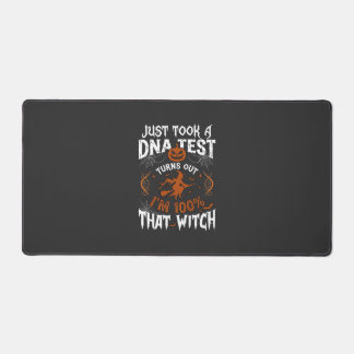 Dna Test Witch Halloween Pumpkin Spider Web Desk Mat