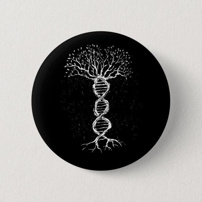 DNA Tree 6 Cm Round Badge (Front)