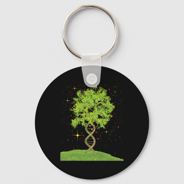 Dna Tree - Biologist Biology Student Science Earth Key Ring (Front)