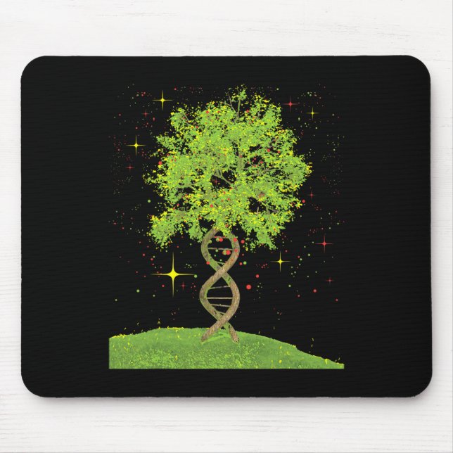 Dna Tree - Biologist Biology Student Science Earth Mouse Pad (Front)