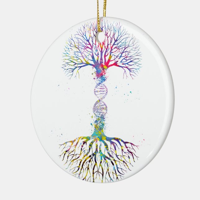 DNA Tree Ceramic Tree Decoration (Left)