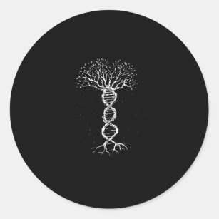 DNA Tree Classic Round Sticker