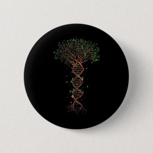 Dna Tree Genetic Funny Earth Day Plant A Tree Life 6 Cm Round Badge