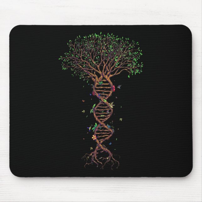 Dna Tree Genetic Funny Earth Day Plant A Tree Life Mouse Pad (Front)