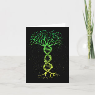 Dna Tree Life Genealogy Biologist Genetics Science Card