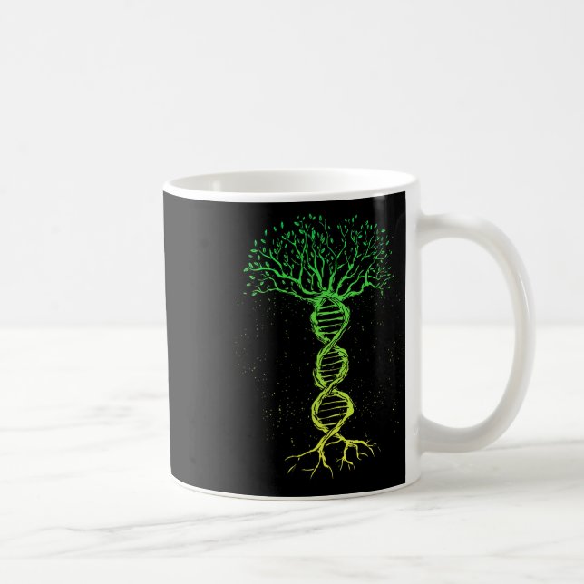 Dna Tree Life Genealogy Biologist Genetics Science Coffee Mug (Right)