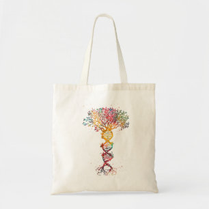 DNA Tree Life Genetics Biologist Science Earth Day Tote Bag