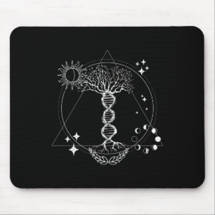 Dna Tree Life Sacred Geometry Cosmic Lance Design  Mouse Pad