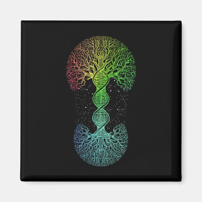 Dna Tree Of Life Science Of Genetics Earth Day Gen Magnet (Front)