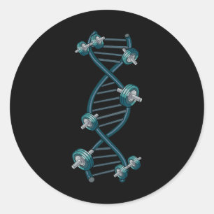 Dna Weightlifting Fitness Gym  Classic Round Sticker