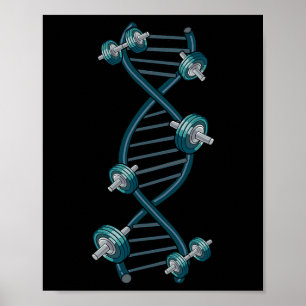 Dna Weightlifting Fitness Gym Poster