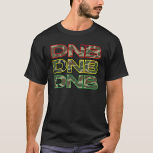 DNB Triple Drum n Bass Junglist Red Yellow Green T-Shirt