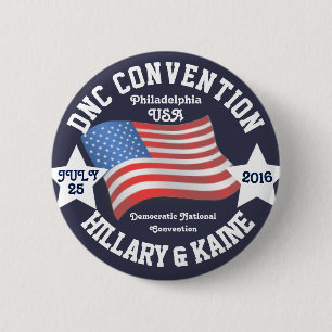DNC Convention Memorabilia 6 Cm Round Badge