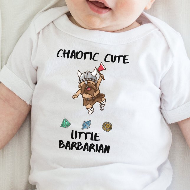 DnD Baby - Chaotic Cute Little Barbarian Baby Bodysuit (Creator Uploaded)