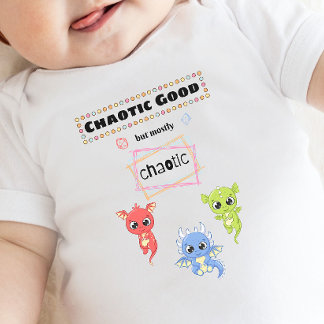 DnD Baby- Chaotic Good But mostly Chaotic Baby Bodysuit