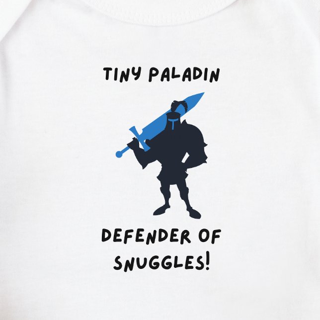 DnD Baby - Tiny Paladin Defender of Snuggles Baby Bodysuit (Creator Uploaded)