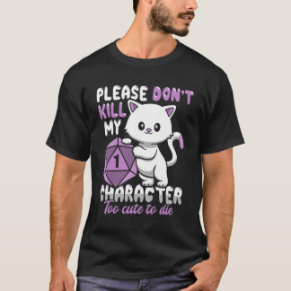 DND CAT Design for a RPG Gamer T-Shirt