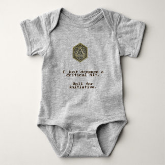 DnD Critical Hit. D20 Baby Bodysuit