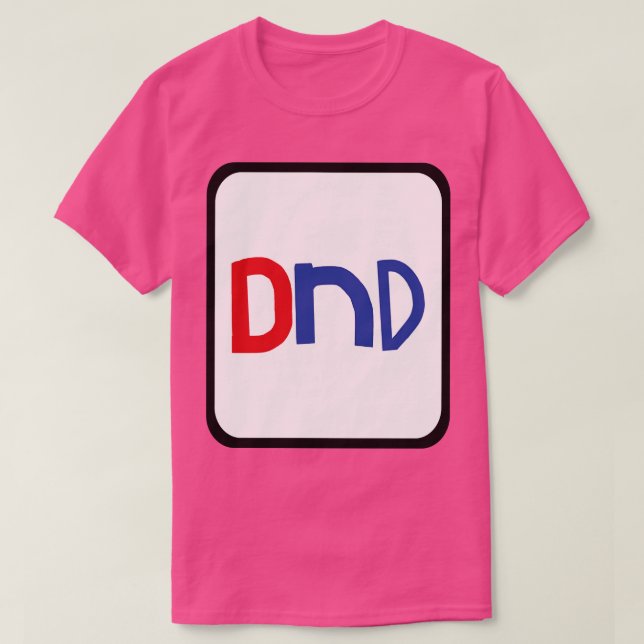 DND Typography in Frame T-Shirt (Design Front)