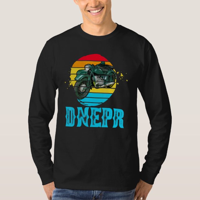 Dnepr 650 Cc - Soviet Motorcycle With Sidecar T-Shirt (Front)