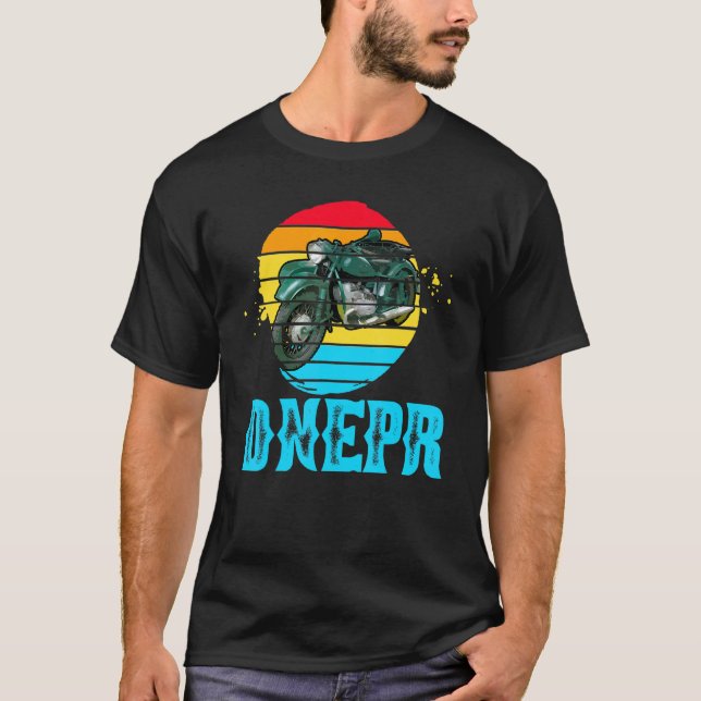 Dnepr 650 Cc - Soviet Motorcycle With Sidecar T-Shirt (Front)