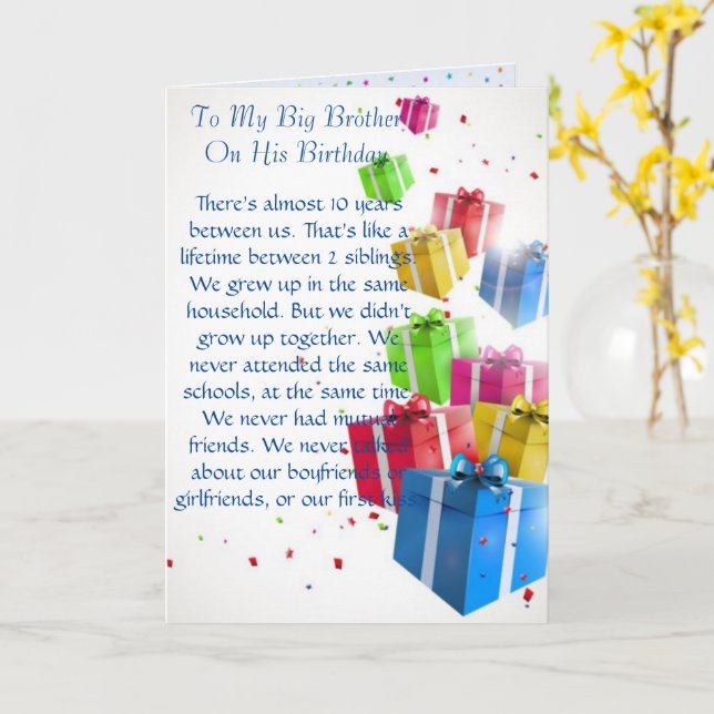 DNHallmark EXCLUSIVE: A Brother's Birthday Card (Yellow Flower)