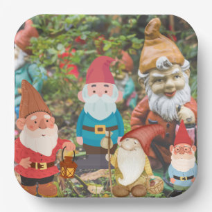 Dnome Garden Paper Plate