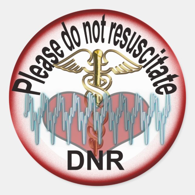 DNR alert Classic Round Sticker (Front)