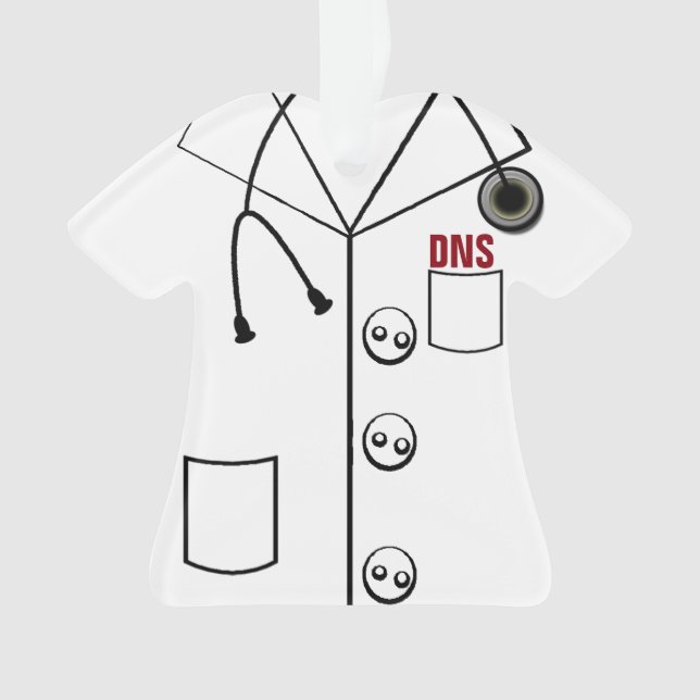 DNS LAB COAT  ORNAMENT CHRISTMAS (CUSTOMIZABLE) (Front)