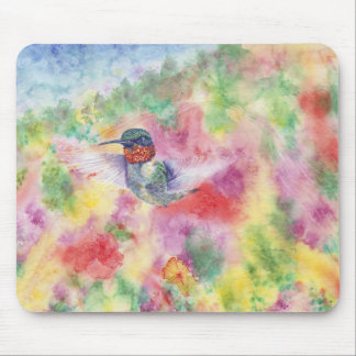 DNW Hummingbird Water Colour Mouse Pad