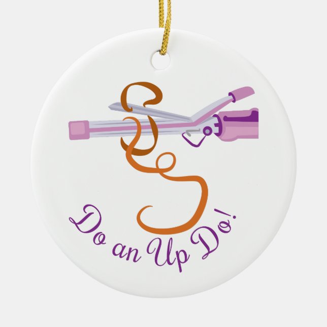 Do An Up Do Ceramic Tree Decoration (Front)