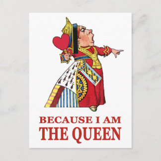 DO AS I SAY, BECAUSE I AM THE QUEEN POSTCARD