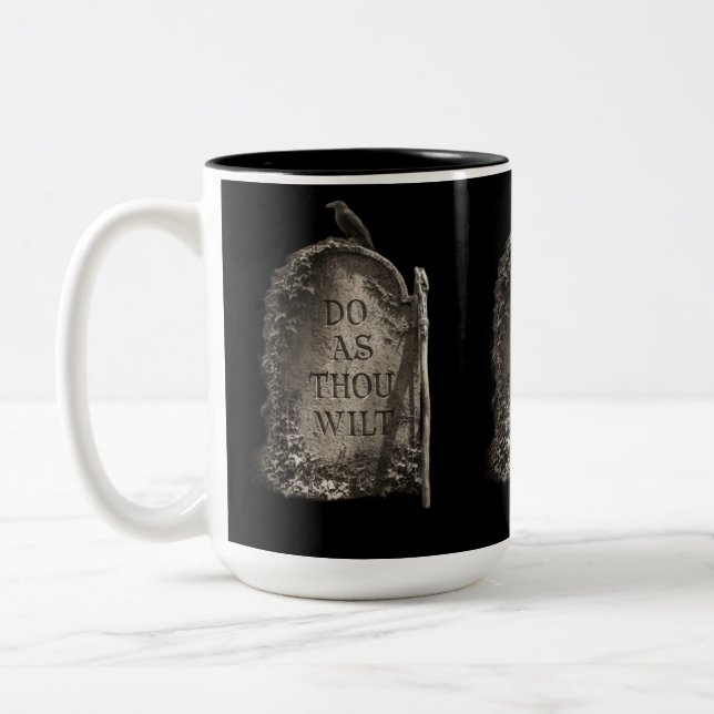 Do As Thou Wilt Two-Tone Coffee Mug (Left)